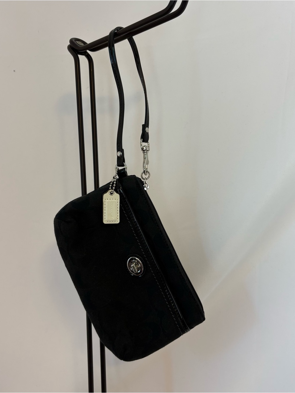 Coach Black Signature C Wristlet